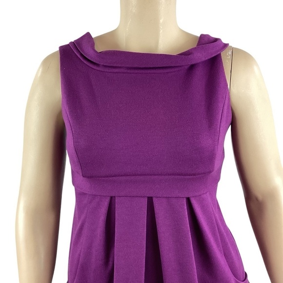 Adrianna Papell Mini Dress Size 12 Purple - Picture 2 of 7